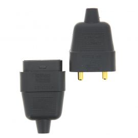 Jegs 10 Amp Black 2 Pin Connector