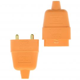 Jegs Orange Cable Connector - 2 Pin