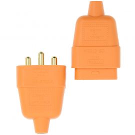 Jegs 10 Amp Orange 3 Pin Connector