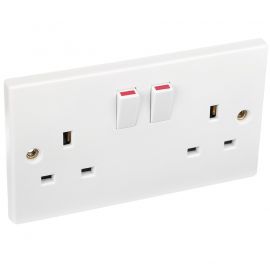 Jegs Asta Approved 2 Gang Flush Switched Socket Pre Pack