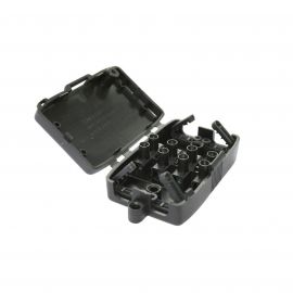 Jegs 4 Way 10A Junction Connection Box Black