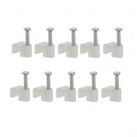 Jegs Flat Cable Clips - White 