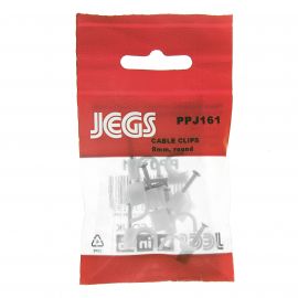 Jegs Flex Cable Clips - 8mm - White