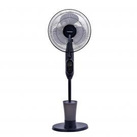 Powersonic Pedestal Oscillating Misting Fan - Black - 3 Speed
