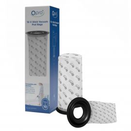 Qpro NQ100 Cordless Stick Pod Vacuum Cleaner Filter Bags (Pack of 10) -  Made To Fit Numatic Henry Quick & Hetty Quick Models - 915145