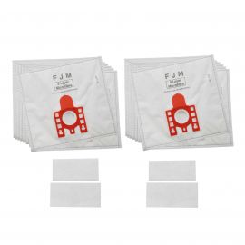 PartsCentre FJM Microfibre Dust Bags & Filters - (Pack of 20) - Compatible With Miele Vacuum Cleaners
