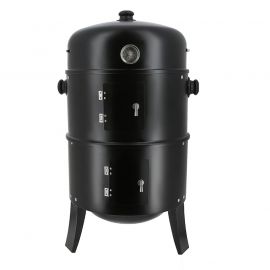 Smoker & Grill 3 in 1 BBQ - Black - c/w - Built In Thermostat