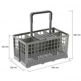 Whirlpool Dishwasher Cutlery Basket - Length 240mm Width 135mm - Height 235mm