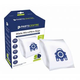 PartsCentre Microfibre Bag - GN (Pack Of 5) - Compatible With Miele Vacuum Cleaners