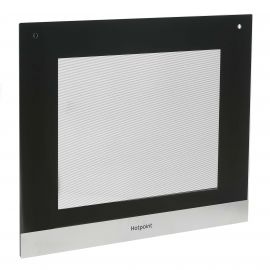 Hotpoint Cooker Oven Outer Door Glass - Stainless Steel