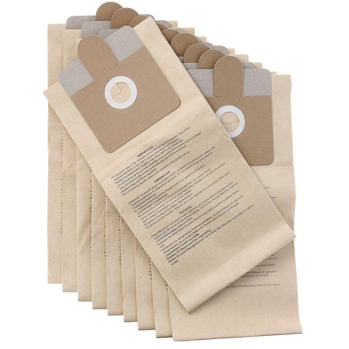 Qualtex WL092 Cylinder Vacuum Cleaner Wet & Dry Strong Paper Dust Bags 10 Pack 