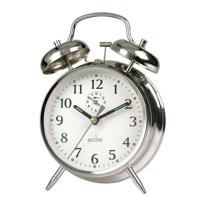 Mechanical Double Bell Alarm Clock Chrome | Parts Centre