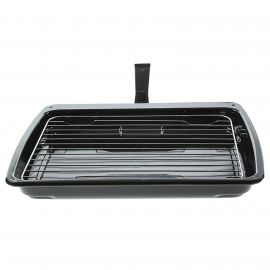 for 60cm Cookers Hotpoint 380mm x 280mm Grill Pan Complete With Rack And Handle Canon Stoves Belling Electrolux, 