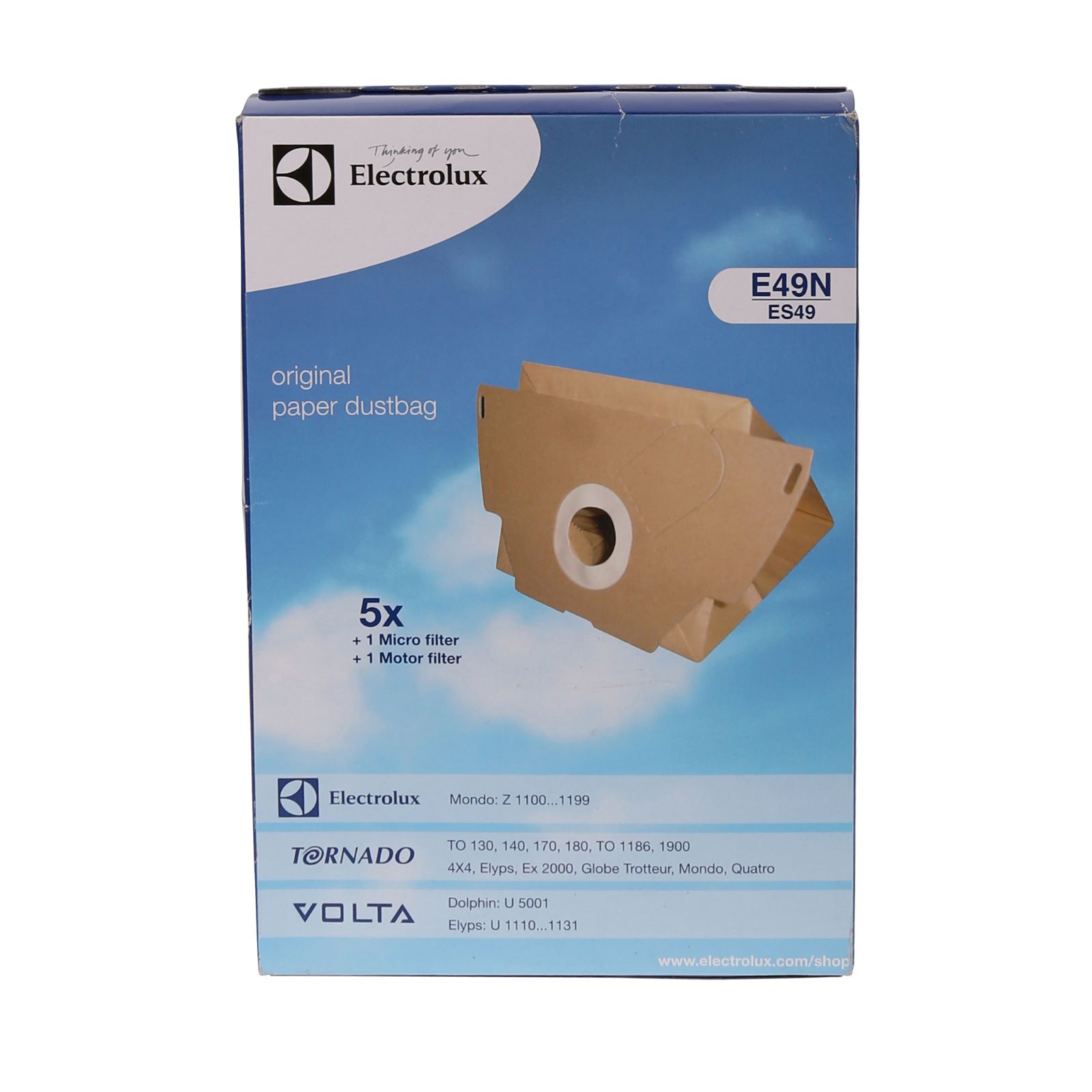 AEG Vacuum Cleaner Paper Bag - E49N (Pack of 5 Paper Bags + 2 filters) 9001955799