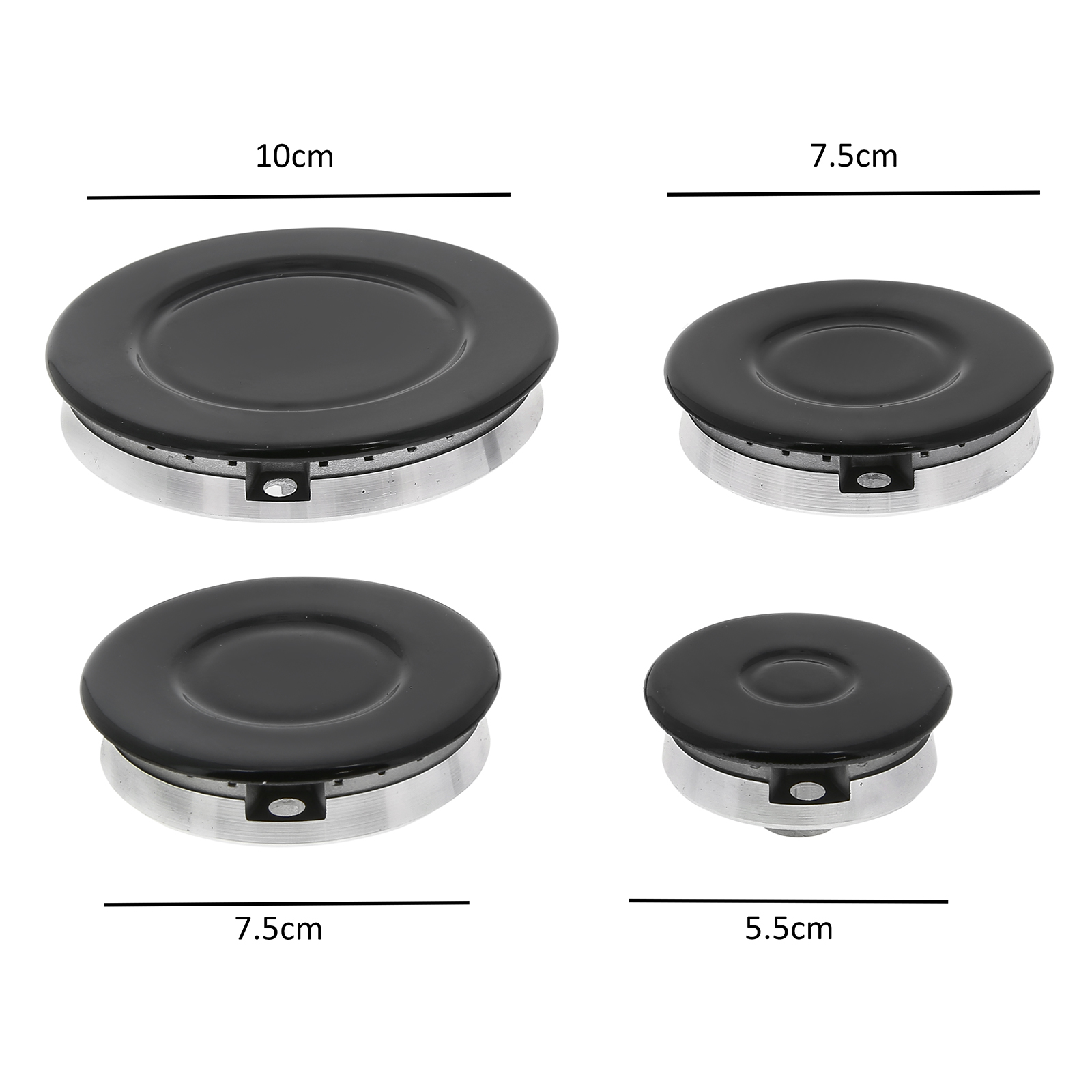 Rosieres Cooker Oven Hob Burner And Flame Head Kit - Set Of 4 MIS513