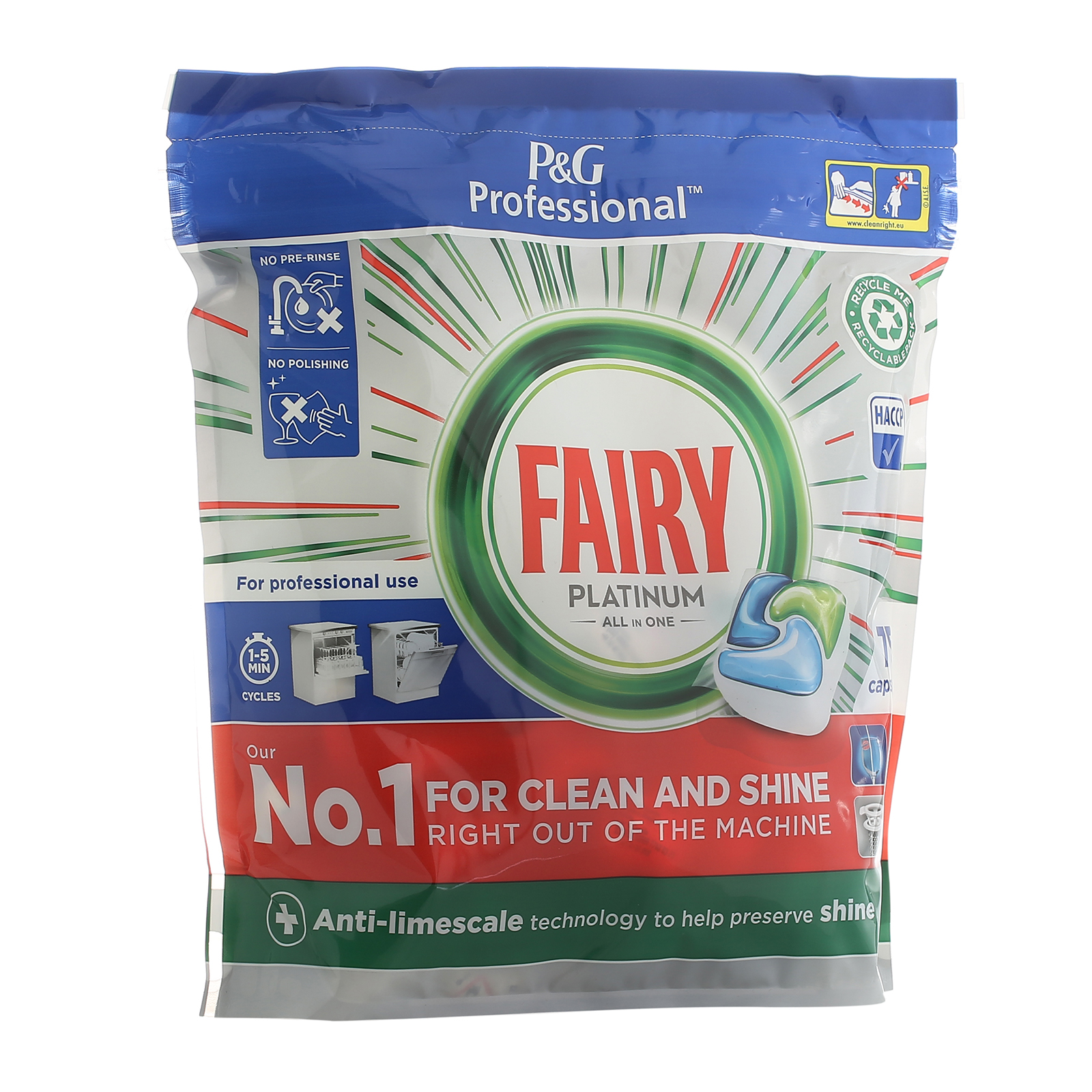 Fairy Professional Platinum Dishwasher Tablets (Pack of 75) PGP201