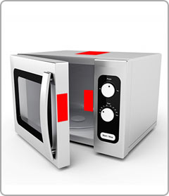 Microwave model number location